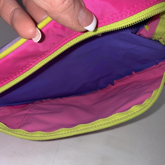 90s Fanny Sports Pack Waist Purse Neon Zippered Pouch Hip Bag Vintage - Picture 12 of 15